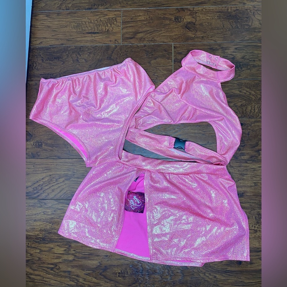 Pink Set: from Rolita Couture Top and Skirt size 2X bottoms size XL NWT